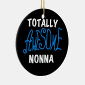 Volledig Geweldige nonna Blue T-shirts en cadeautj Keramisch Ornament (Rechts)