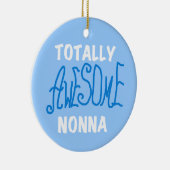 Volledig Geweldige nonna Blue T-shirts en cadeautj Keramisch Ornament (Rechts)
