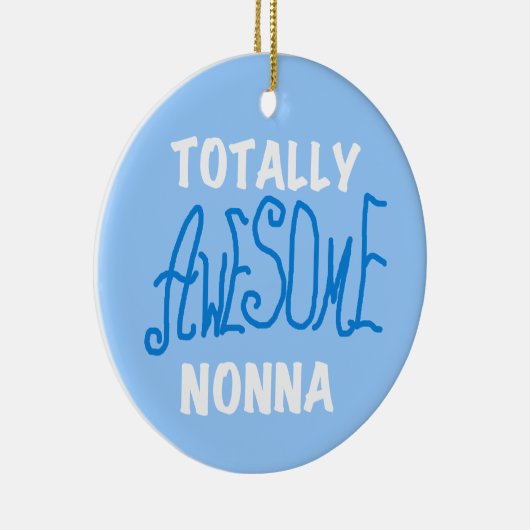 Volledig Geweldige nonna Blue T-shirts en cadeautj Keramisch Ornament (Rechts)