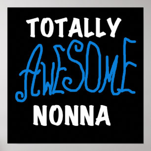 Volledig Geweldige nonna Blue T-shirts en cadeautj Poster