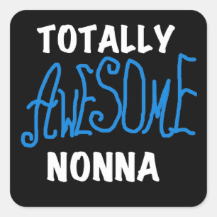 Volledig Geweldige nonna Blue T-shirts en cadeautj Vierkante Sticker