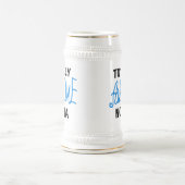 Volledig Geweldige Nonna Blue T-shirts en geschenk Bierpul (Center)