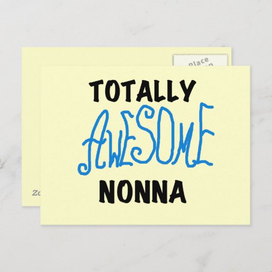 Volledig Geweldige Nonna Blue T-shirts en geschenk Briefkaart (Voorkant / Achterkant)