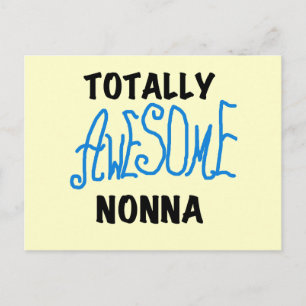 Volledig Geweldige Nonna Blue T-shirts en geschenk Briefkaart