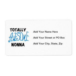 Volledig Geweldige Nonna Blue T-shirts en geschenk Etiket