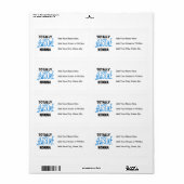 Volledig Geweldige Nonna Blue T-shirts en geschenk Etiket (Full Sheet)