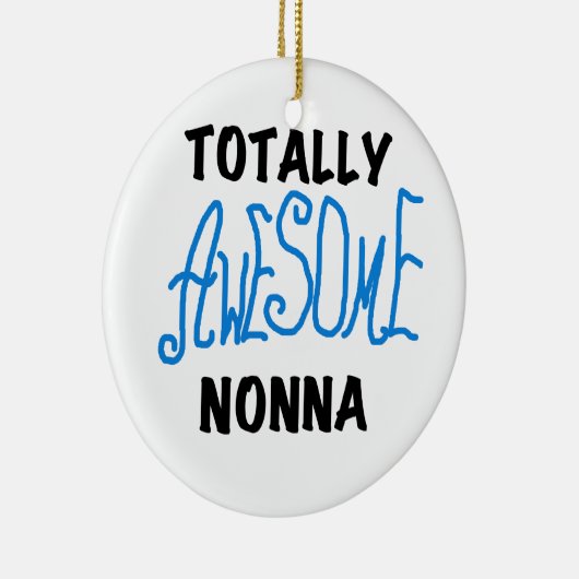 Volledig Geweldige Nonna Blue T-shirts en geschenk Keramisch Ornament (Rechts)