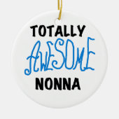 Volledig Geweldige Nonna Blue T-shirts en geschenk Keramisch Ornament (Voorkant)