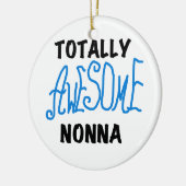 Volledig Geweldige Nonna Blue T-shirts en geschenk Keramisch Ornament (Links)