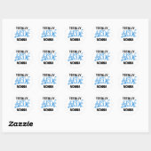 Volledig Geweldige Nonna Blue T-shirts en geschenk Ronde Sticker (Vel)