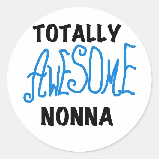Volledig Geweldige Nonna Blue T-shirts en geschenk Ronde Sticker (Voorkant)