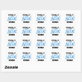 Volledig Geweldige Nonna Blue T-shirts en geschenk Vierkante Sticker (Vel)