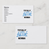 Volledig Geweldige Nonna Blue T-shirts en geschenk Visitekaartje (Voorkant / Achterkant)