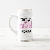 Volledig Geweldige Nonna Pink T-shirts en geschenk Bierpul (Links)