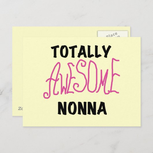 Volledig Geweldige Nonna Pink T-shirts en geschenk Briefkaart (Voorkant / Achterkant)