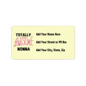 Volledig Geweldige Nonna Pink T-shirts en geschenk Etiket (Voorkant)