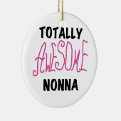 Volledig Geweldige Nonna Pink T-shirts en geschenk Keramisch Ornament (Rechts)