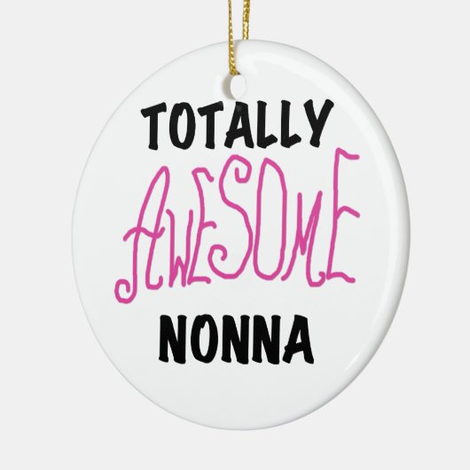 Volledig Geweldige Nonna Pink T-shirts en geschenk Keramisch Ornament (Links)