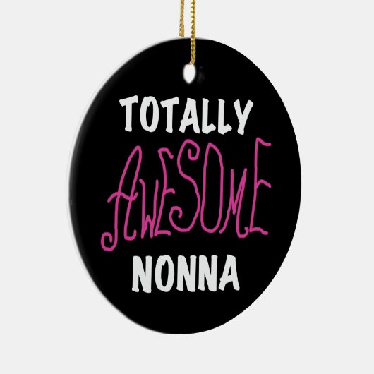 Volledig Geweldige Nonna Pink T-shirts en geschenk Keramisch Ornament (Rechts)