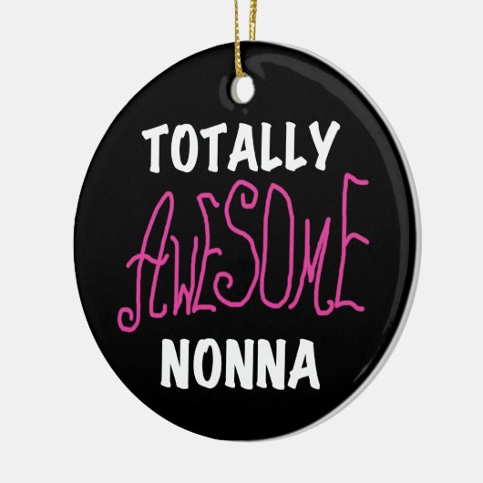 Volledig Geweldige Nonna Pink T-shirts en geschenk Keramisch Ornament (Links)