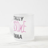 Volledig Geweldige Nonna Pink T-shirts en geschenk Matglas Koffiemok (Voorkant links)