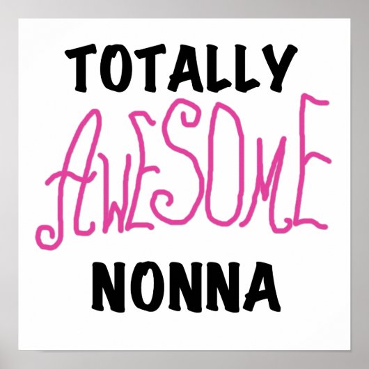 Volledig Geweldige Nonna Pink T-shirts en geschenk Poster (Voorkant)
