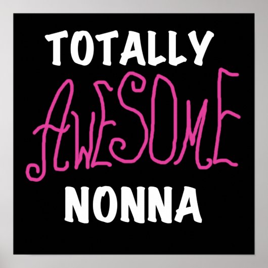 Volledig Geweldige Nonna Pink T-shirts en geschenk Poster (Voorkant)