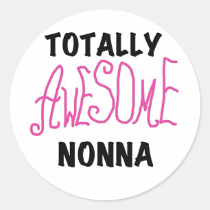 Volledig Geweldige Nonna Pink T-shirts en geschenk Ronde Sticker