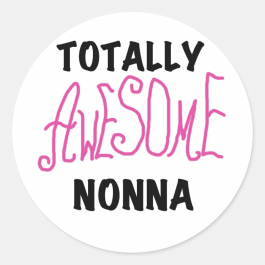 Volledig Geweldige Nonna Pink T-shirts en geschenk Ronde Sticker (Voorkant)