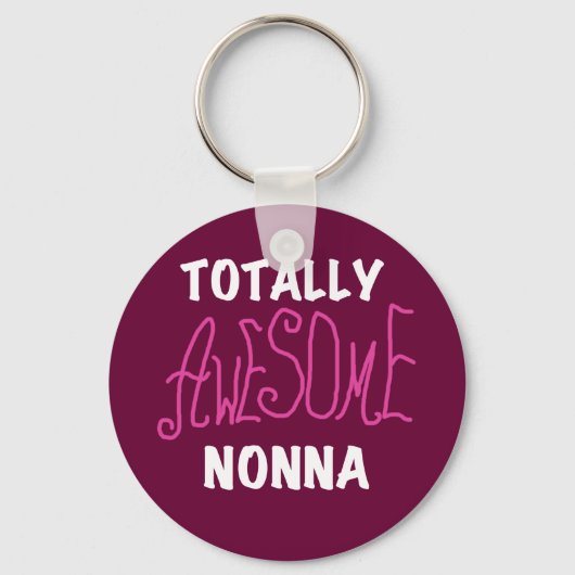 Volledig Geweldige Nonna Pink T-shirts en geschenk Sleutelhanger (Voorkant)