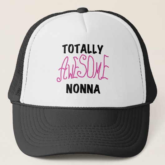 Volledig Geweldige Nonna Pink T-shirts en geschenk Trucker Pet (Voorkant)