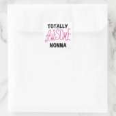 Volledig Geweldige Nonna Pink T-shirts en geschenk Vierkante Sticker (Tas)