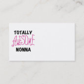 Volledig Geweldige Nonna Pink T-shirts en geschenk Visitekaartje (Achterkant)