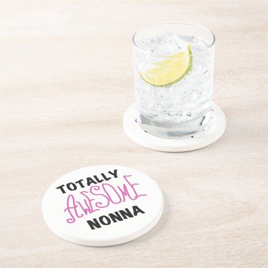 Volledig Geweldige Nonna Pink T-shirts en geschenk Zandsteen Onderzetter (Zijkant)