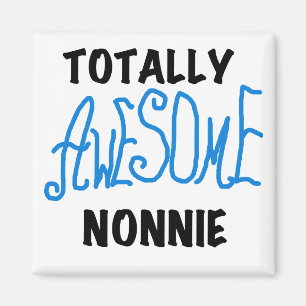 Volledig Geweldige Nonnie Blue Text Tshirts en Gif Magneet