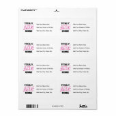 Volledig Geweldige nonnie Pink Tshirts en cadeautj Etiket (Full Sheet)