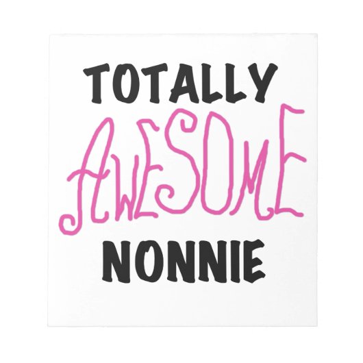 Volledig Geweldige nonnie Pink Tshirts en cadeautj Notitieblok (Voorkant)