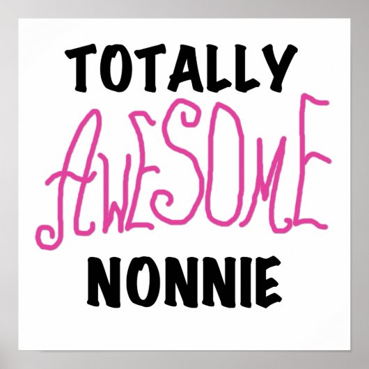 Volledig Geweldige nonnie Pink Tshirts en cadeautj Poster (Voorkant)