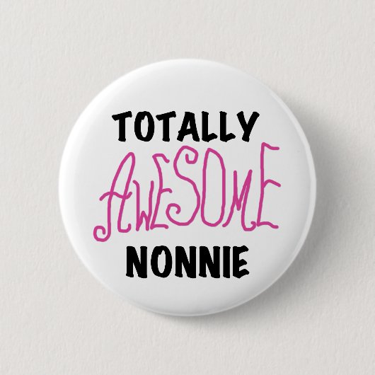 Volledig Geweldige nonnie Pink Tshirts en cadeautj Ronde Button 5,7 Cm (Voorkant)