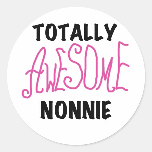 Volledig Geweldige nonnie Pink Tshirts en cadeautj Ronde Sticker (Voorkant)
