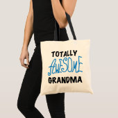 Volledig Geweldige oma - Blauwe T-shirts en cadeau Tote Bag (Voorkant (product))