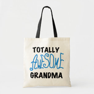 Volledig Geweldige oma - Blauwe T-shirts en cadeau Tote Bag