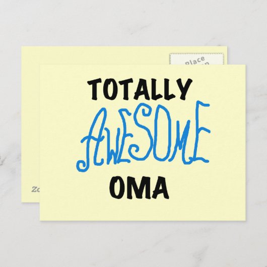 Volledig Geweldige Oma Blue T-shirts en geschenken Briefkaart (Voorkant / Achterkant)