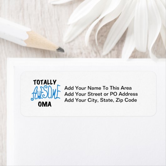 Volledig Geweldige Oma Blue T-shirts en geschenken Etiket (Insitu)