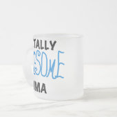 Volledig Geweldige Oma Blue T-shirts en geschenken Matglas Koffiemok (Voorkant links)