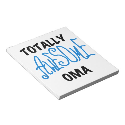 Volledig Geweldige Oma Blue T-shirts en geschenken Notitieblok (Schuin)