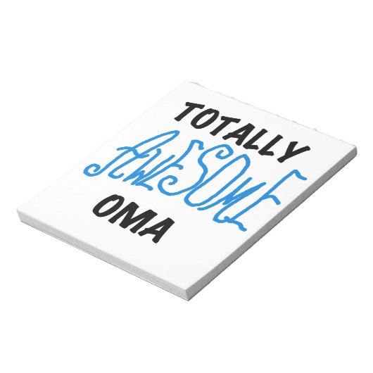 Volledig Geweldige Oma Blue T-shirts en geschenken Notitieblok (Linkerzijde)