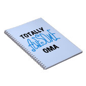 Volledig Geweldige Oma Blue T-shirts en geschenken Notitieboek (Rechterzijde)