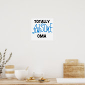 Volledig Geweldige Oma Blue T-shirts en geschenken Poster (Keuken)