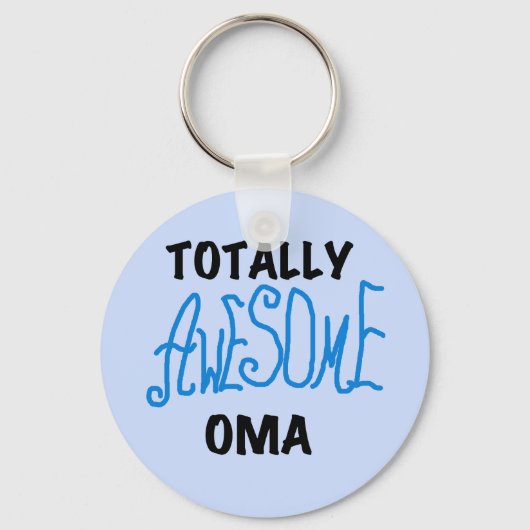 Volledig Geweldige Oma Blue T-shirts en geschenken Sleutelhanger (Voorkant)